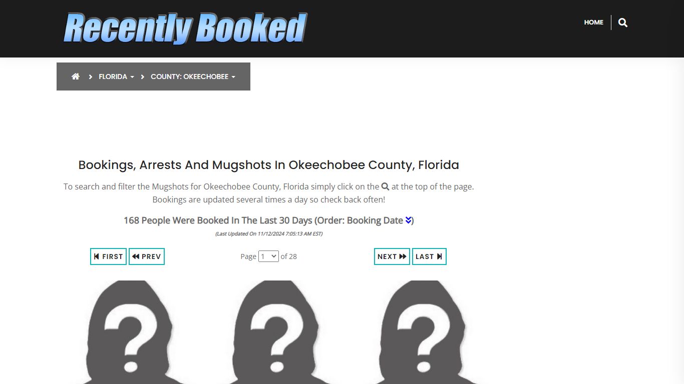 Bookings, Arrests and Mugshots in Okeechobee County, Florida